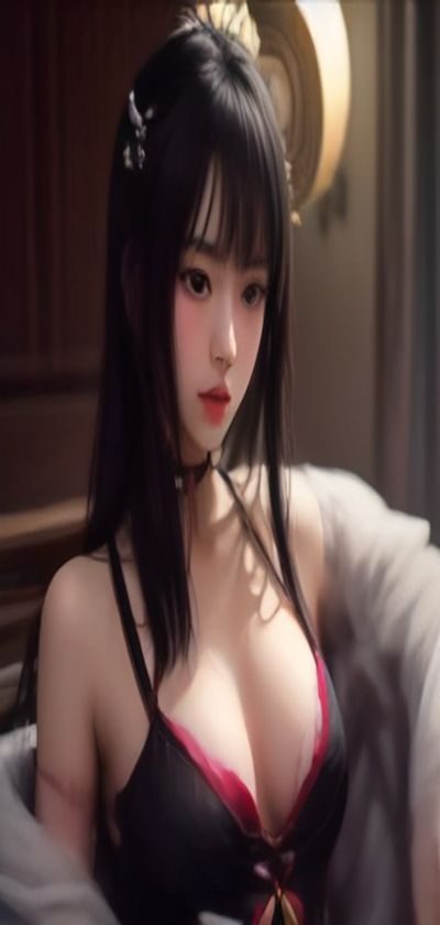 美女App首页瀑布流，展示多张风格优雅的女性写真卡片，背景柔和，浏览顺畅